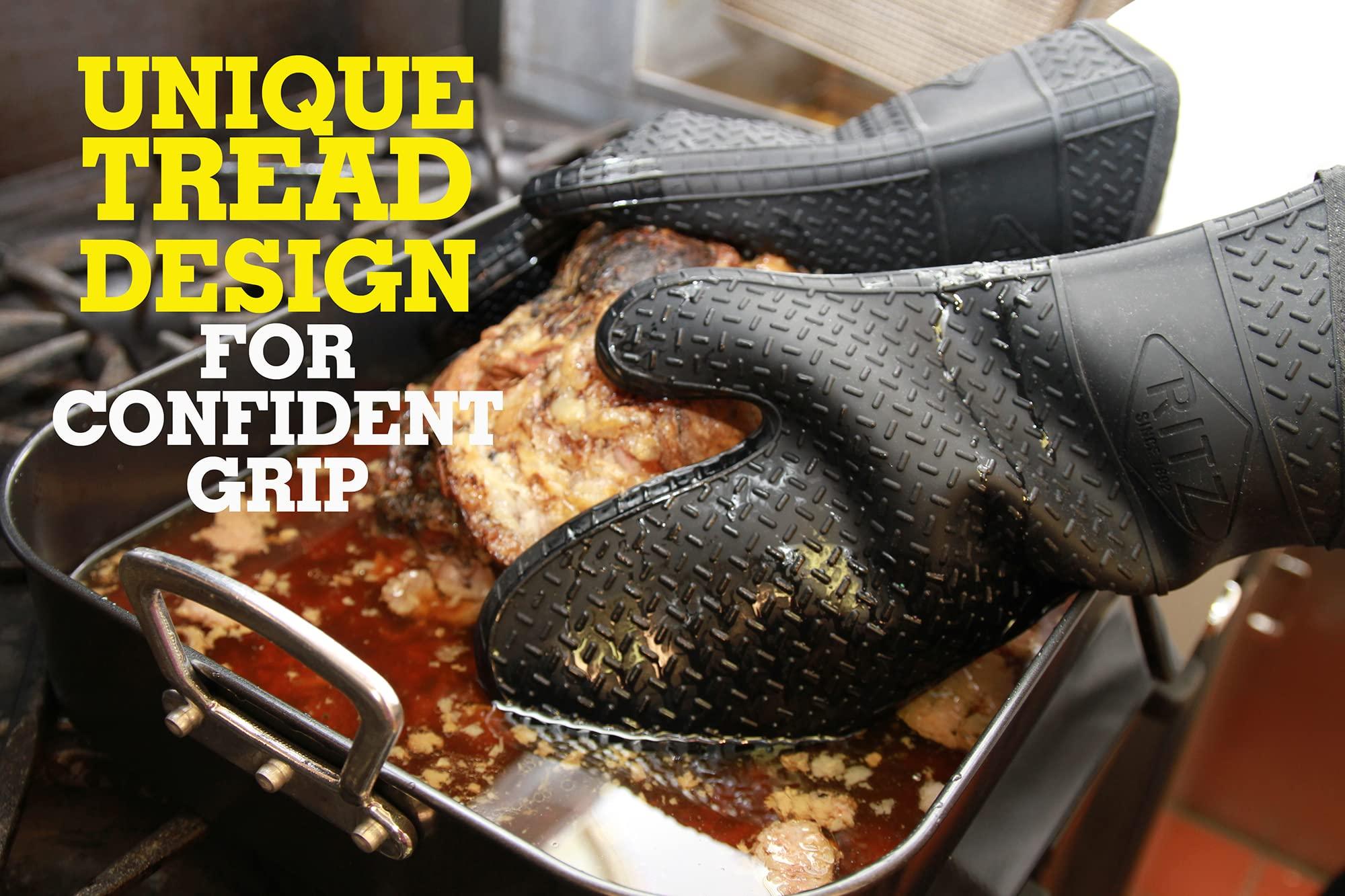 Ritz Silicone Oven Mitt, Black