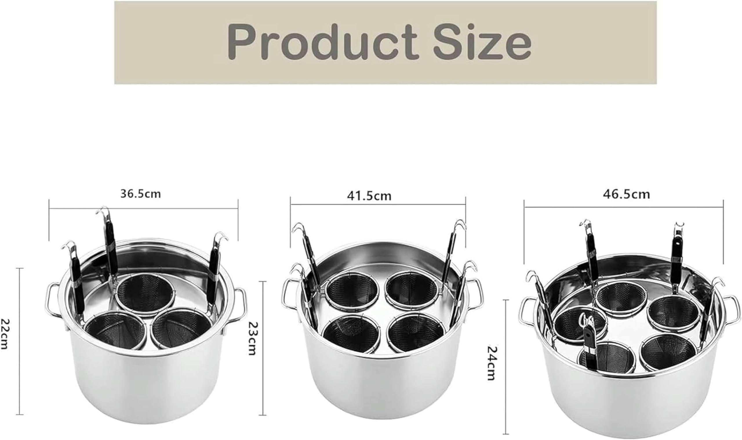 DAOUXIAOSP DAOUXIAOSP Cooking Pots,3/4/5 Holes Pasta Cooker Insert Set, Stainless Steel Multipurpose Nonstick Spaghetti Pot Noodles Cooking Pot with Strainer Basket for Effortless Cleanup Dishwasher Saf Pot (Co