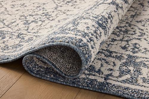 Loloi Loloi Magnolia Home by Joanna Gaines Gigi Collection GIG-02 Ivory/Blue 2'-7" x 10'-0" Runner Rug