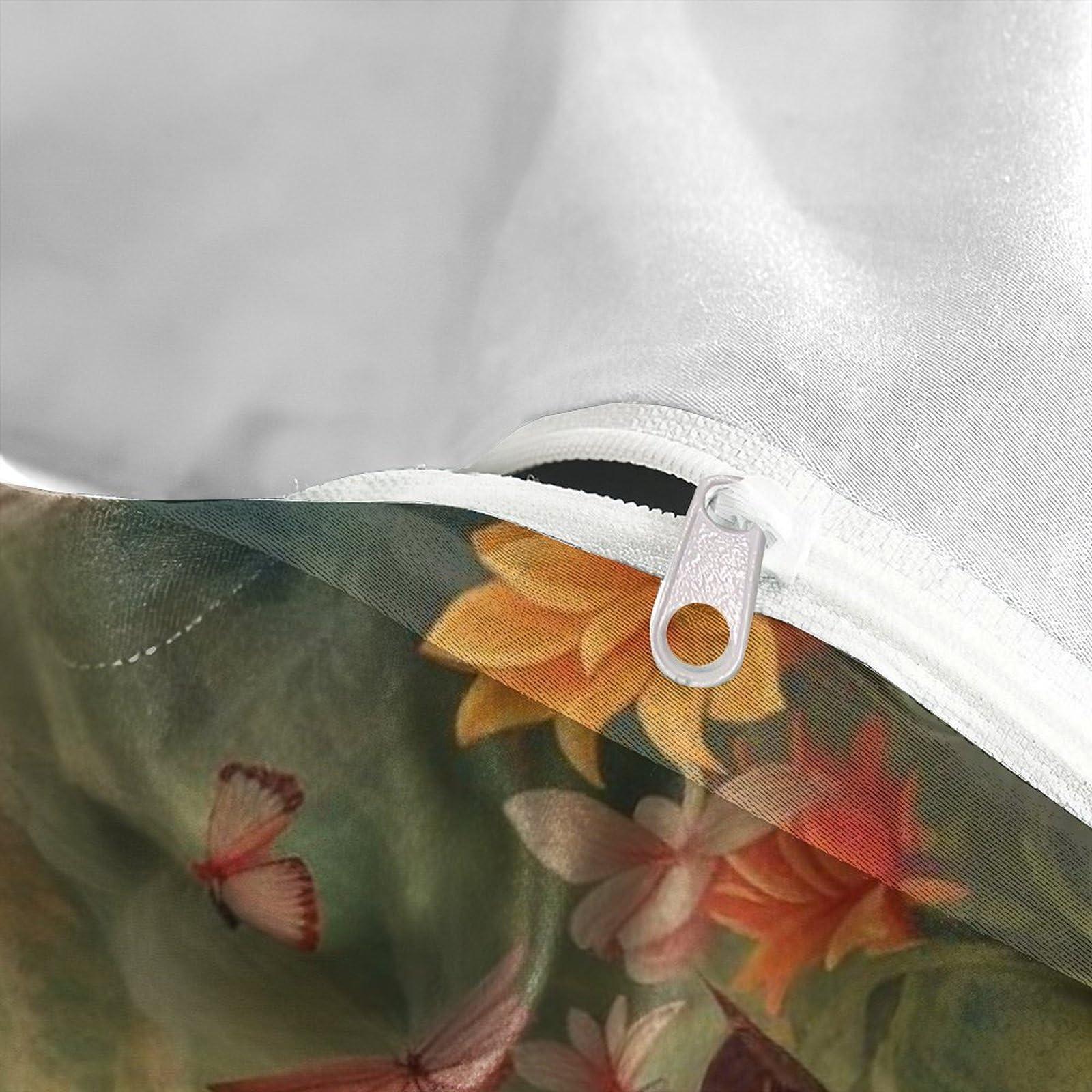 BUKISA BUKISA 3D Pattern Art Style Comforter Cover, Soft and Delipussycate Buddha Duvet Cover with Pillowcase, Cozy 3 Pieces Bed Set, Luxe Full203x228cm Bedding Set, for Kids Teens and Adults Bedroom