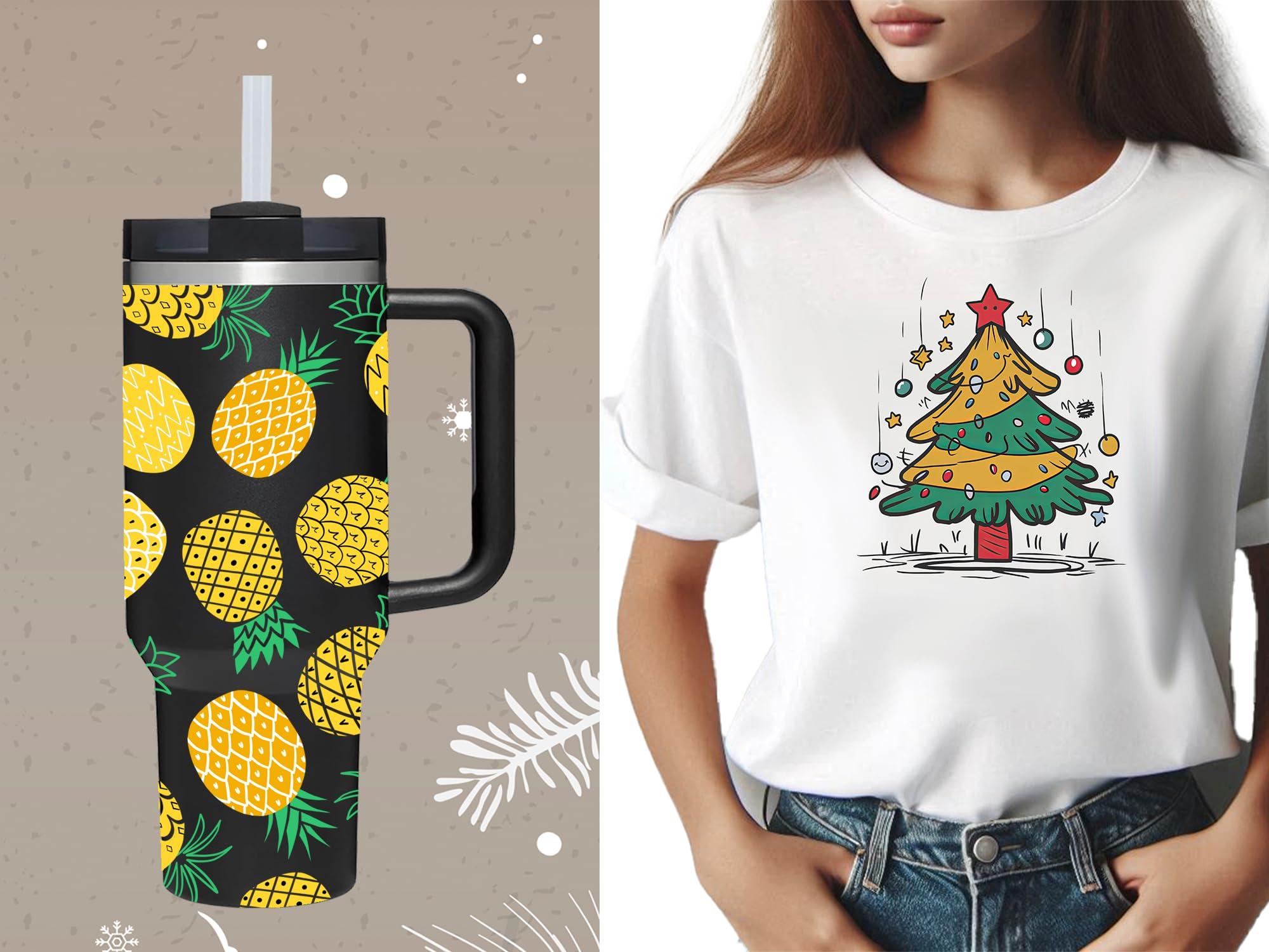 AMZUShome 40 OZ Pineapple Tumbler with Handle.Pineapple Lover Gifts.Unique Birthday Christmas Gifts for Pineapple Lover.Personalized 40 OZ Pineapple Tumbler Gifts for Women Men.