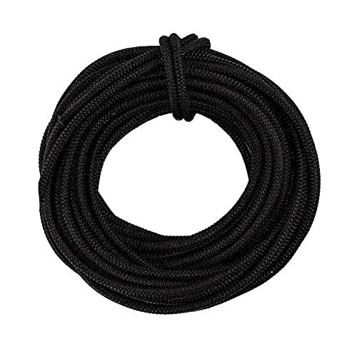 SGT KNOTS SGT KNOTS Diamond Grip Black Bungee Cord - 100% Stretch Elastic Cord and Absorbent Bungee Shock Cord for Camping, Kayak Deck, Crafting (1/4\" x 50ft)