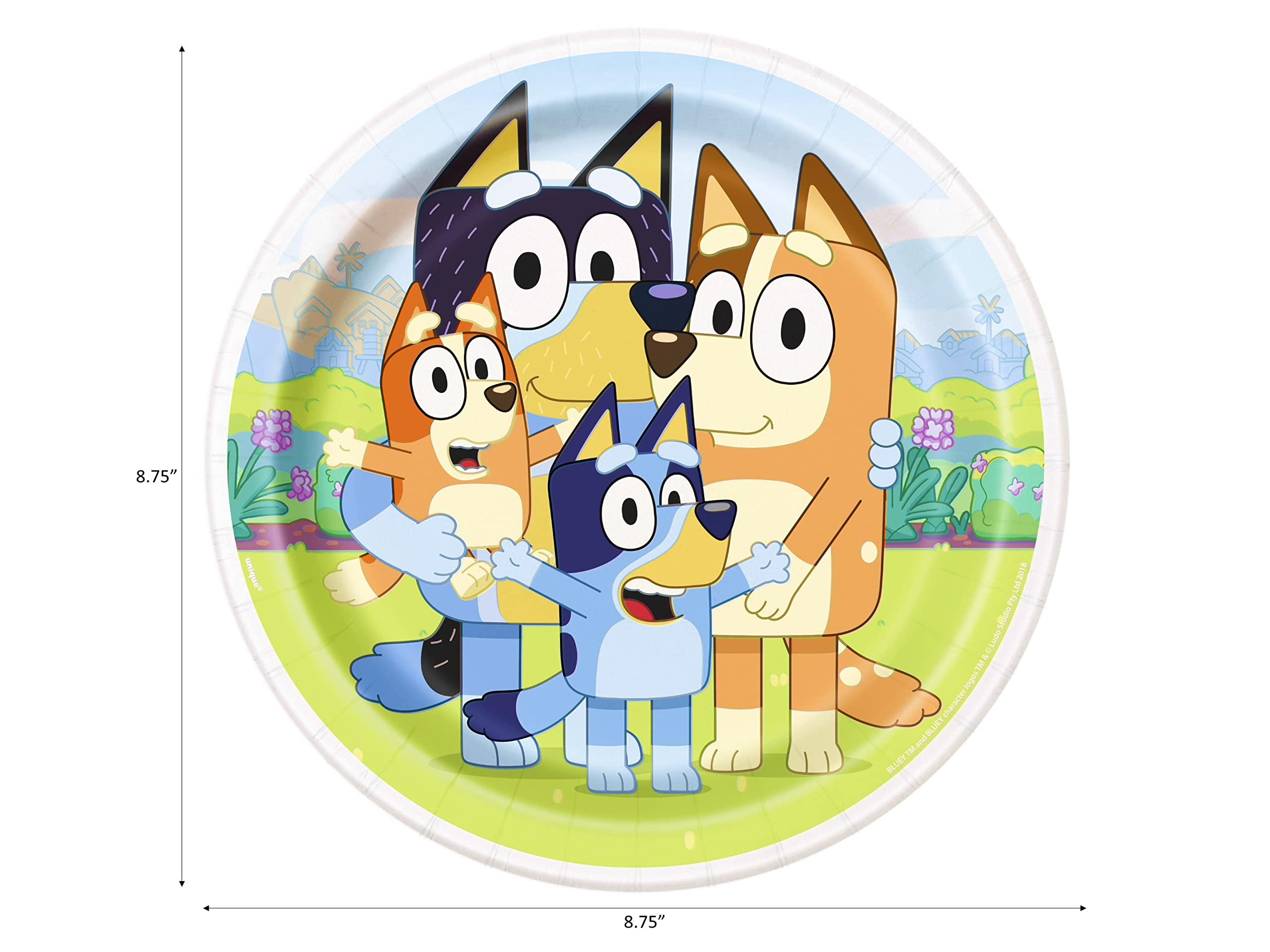 Unique Unique Bluey Birthday Party Supplies Bluey Decorations Bluey Plates Bluey Napkins Bluey Tableware - Serves 8