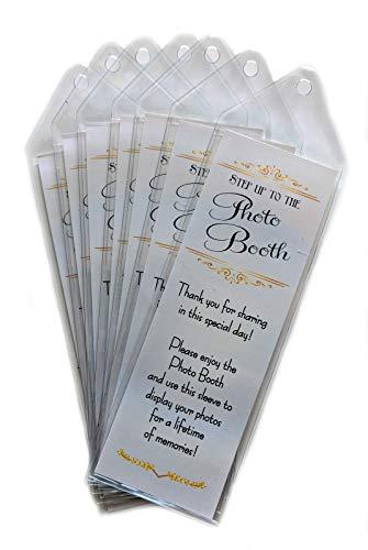 Photo Booth Nook Photo Booth Nook | 2x6 Clear Bookmark Sleeves (250 Count) | Plastic Bookmark Sleeves for Photo Booth Strips with Silver Inserts | Bulk