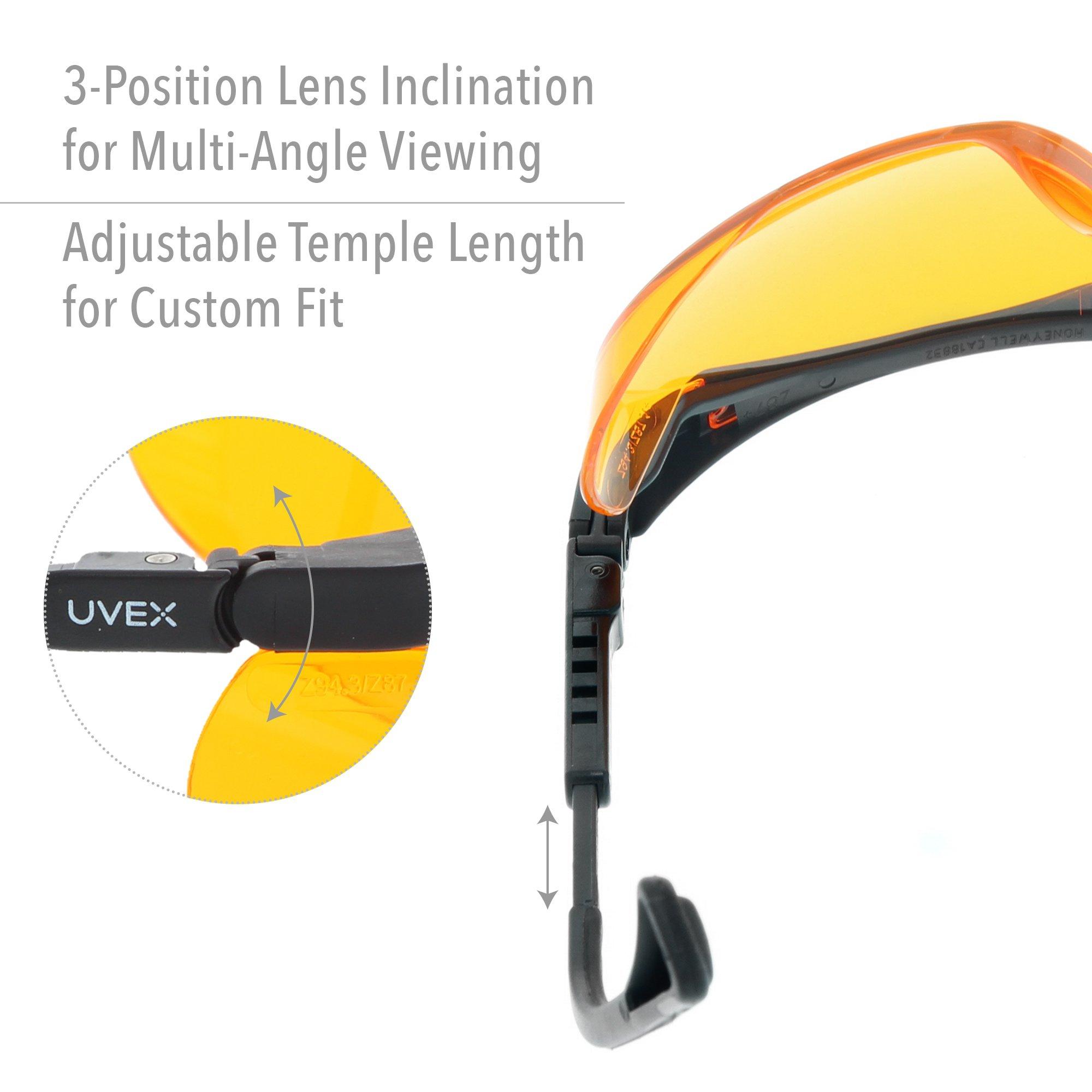 Uvex Honeywell Uvex Skyper Blue Light Blocking Computer Glasses with SCT-Orange Lens, (S1933X), S1933X-3 (3 Count)