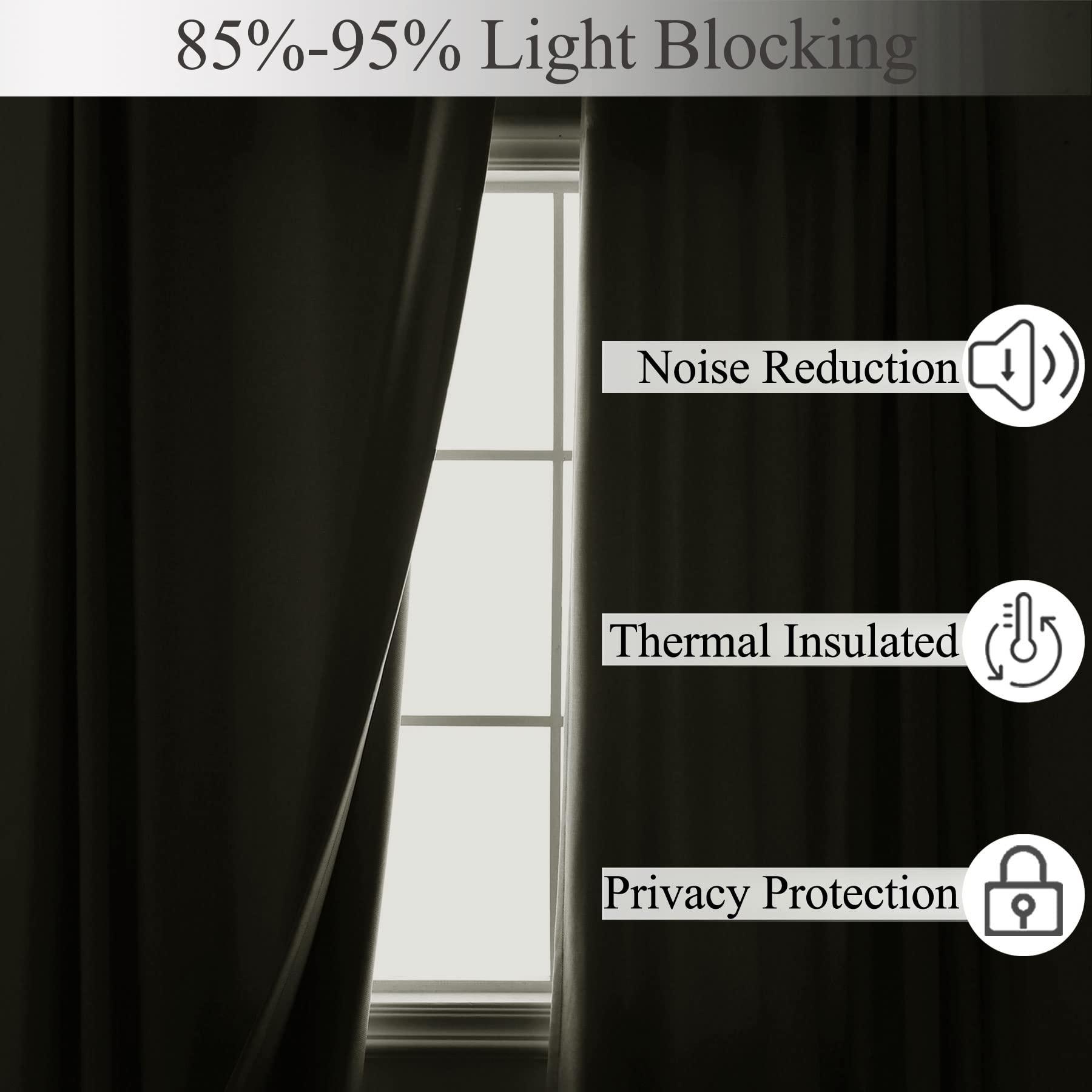 Frelement Frelement 52" W x 108" L Extra Long Curtains 108 inch Room Darkening Curtains Natural Linen Curtains Grommet Drapery Panel for Living Room Thermal Insulated Curtains, 1 Panel, Oasis