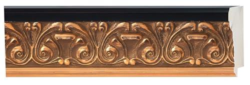 Poster Palooza Poster Palooza 8x8 Frame Gold Ornate Furio Solid Wood Picture Frame | 2.75 Inch Moulding Width | with UV Acrylic Plexiglass, Foam Board Backing & Hanging Hardware Included