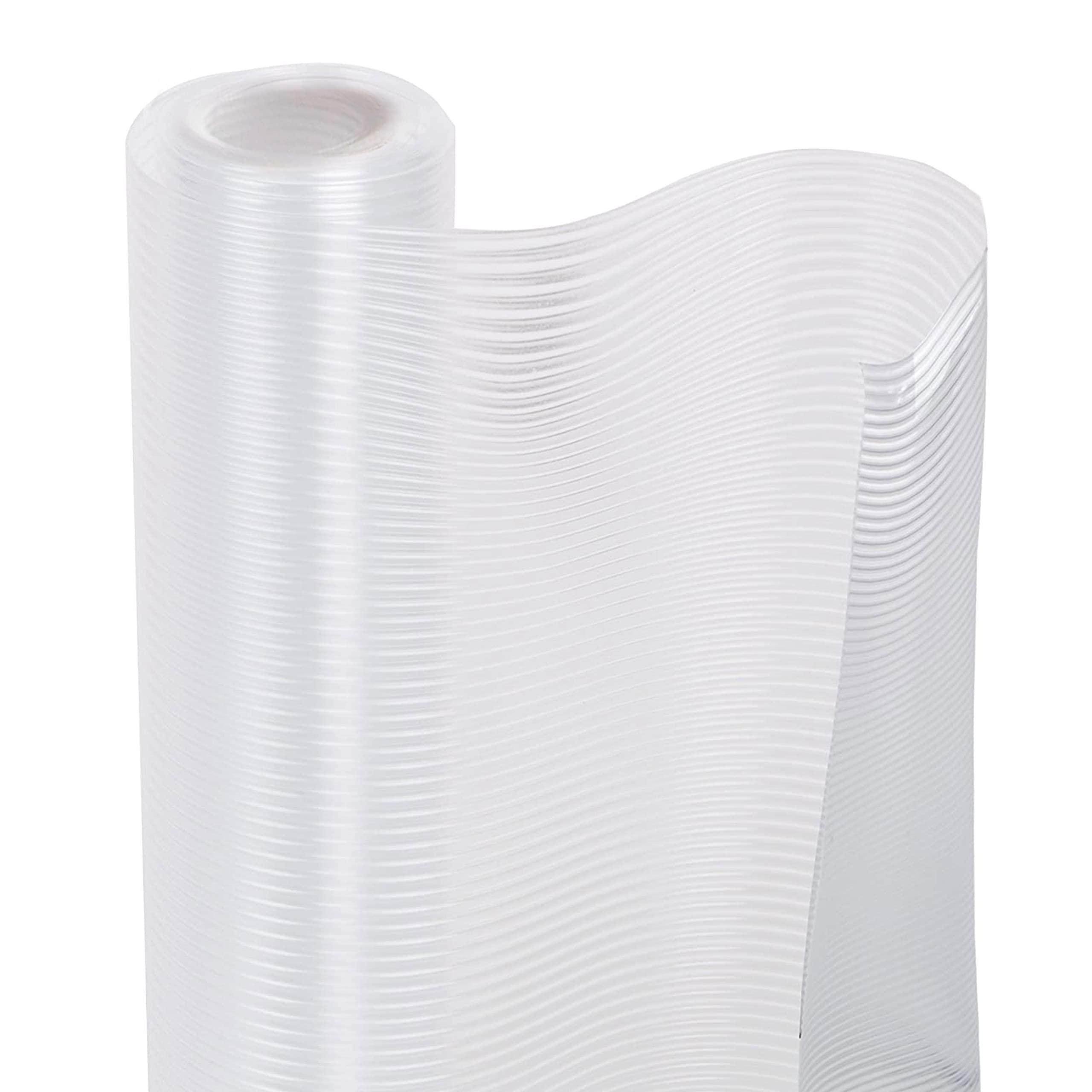 Generic 2 Roll Non Adhesive Drawer Liner No Slip Grip Ribbed 12\"X30\" Shelf Mat Pad Clear 2 Rolls Clear Ribbed Shelf Drawer Liner Cover Non Slip Cushion Grip Tool Box Mat Pad 12\" Wide X 30\" Long Approx Lining