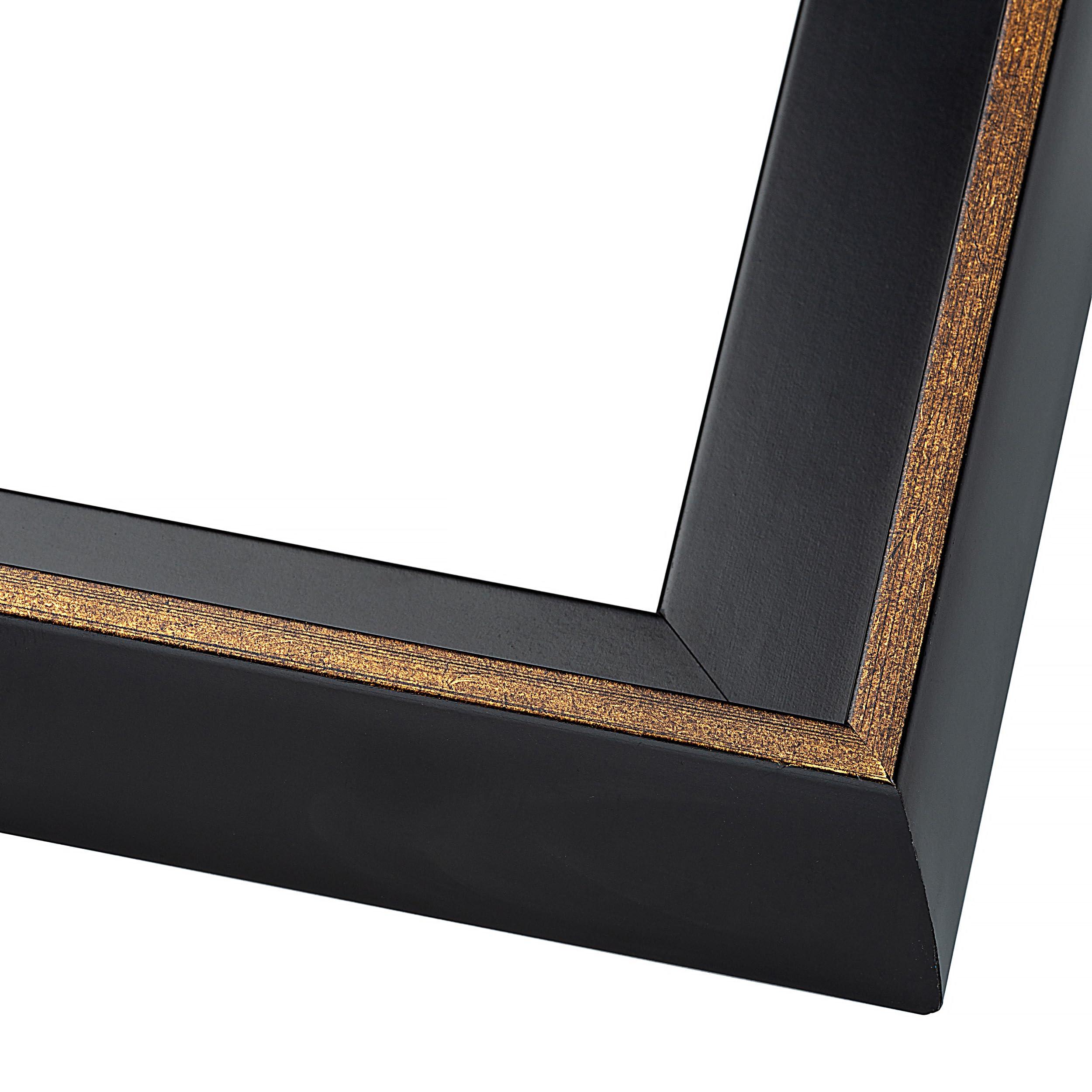 CustomPictureFrames.com 16x24 Canvas Frame Gold Solid Wood Floater Frame Width 2 Inches | Interior Frame Depth 1 3/8 Inches | Aurelio Contemporary Canvas Frame Complete with Canvas Clips & Hanging Hardware