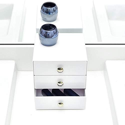 iDesign iDesign 3-Drawer Plastic Vanity Organizer, Compact Storage Organization Drawers Set for Cosmetics, Dental Supplies, Hair Care, Bathroom, Dorm, Desk, Countertop, Office, 6.5" x 6.5" x 6.5", White