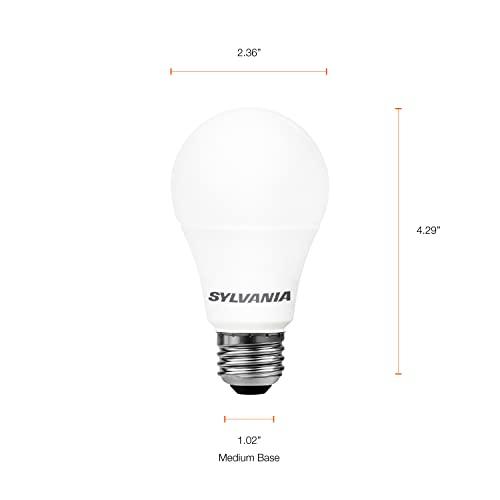LEDVANCE SYLVANIA LED A19 Light Bulb, 100W = 14W, Non-Dimmable, Frosted Finish, 1500 Lumens, 2700K, Soft White - 4 Pack (78101)