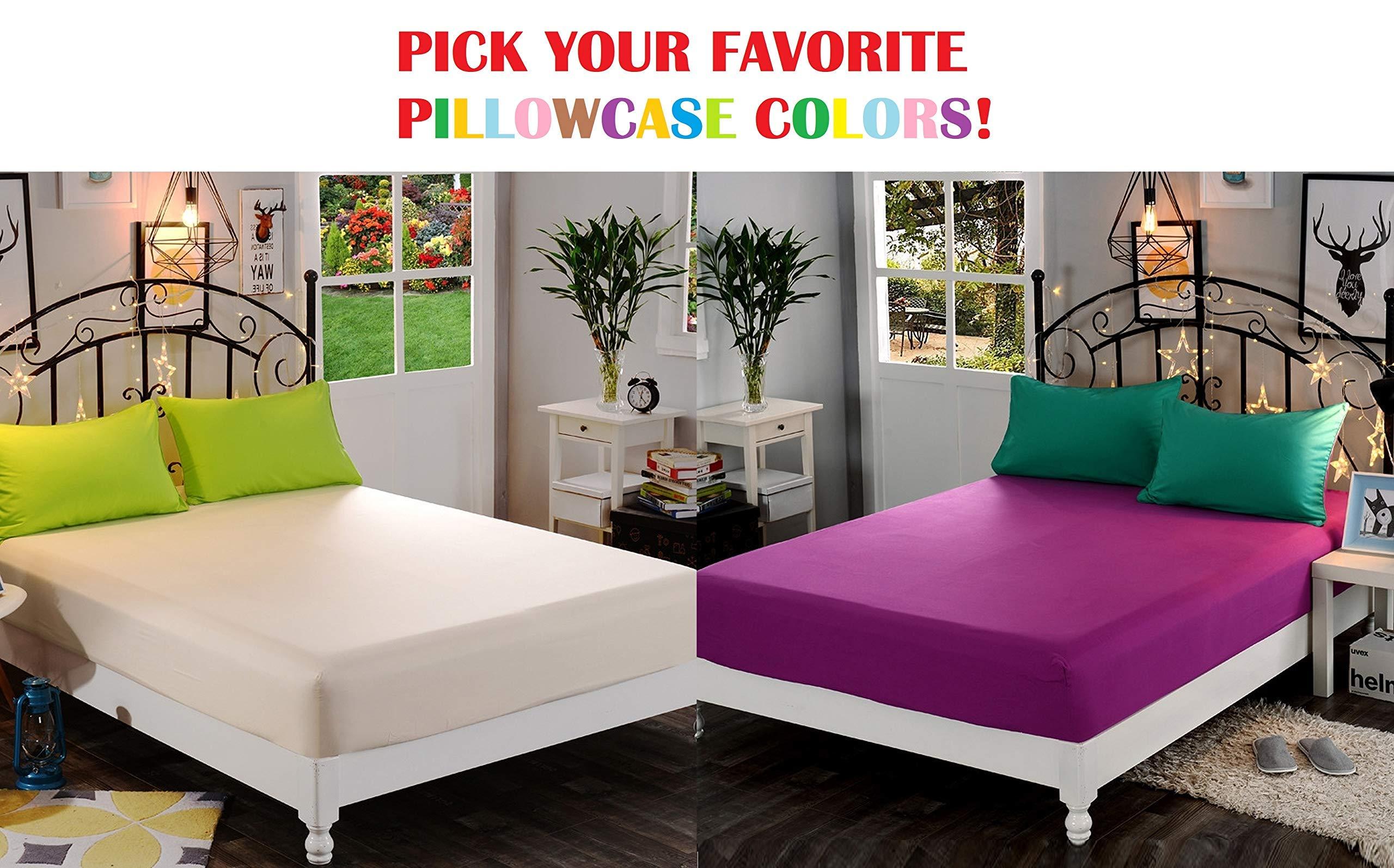 KBC linen KBC linen 6 Piece Hotel Luxury Soft 100 Percent Cotton Bed Sheets Set, 12\" - 14\" Deep Pocket Fitted Sheet, Hypoallergenic, Wrinkle Free Bedding Set King Size Silver Gray Solid