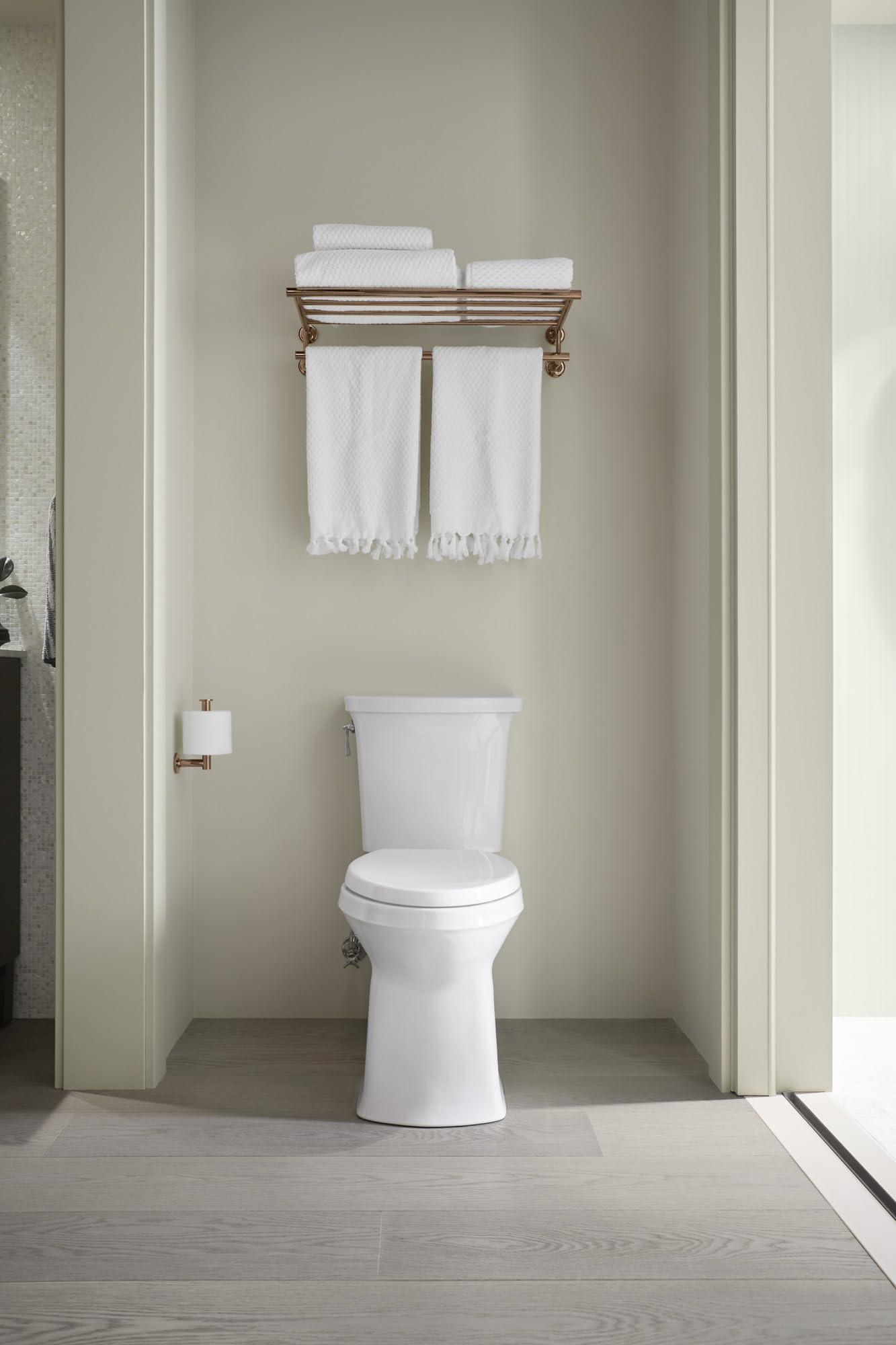 Kohler KOHLER 14444-RGD Purist Vertical Toilet Paper Holder Wall Mount, Metal Toilet Paper Holder, Vibrant Rose Gold