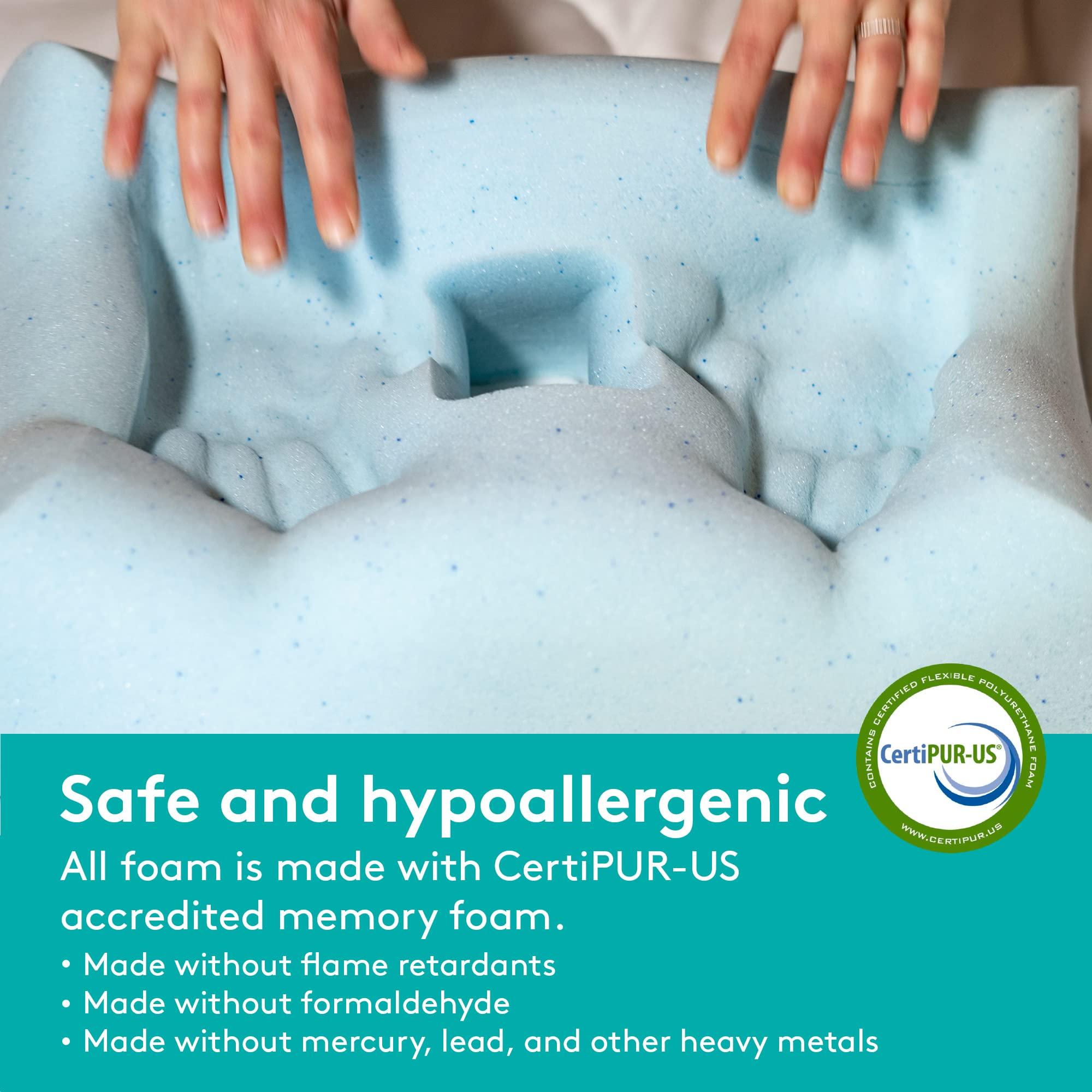 BLISSBURY BLISSBURY Mini Ear Pillow | Ear Piercing Pillow for Side Sleeping | Travel Friendly CNH Pillow with Ear Hole | Soothing Hole for Ear Pain | Piercing Health & Ear Recovery for Side Sleepers | Donut Ear