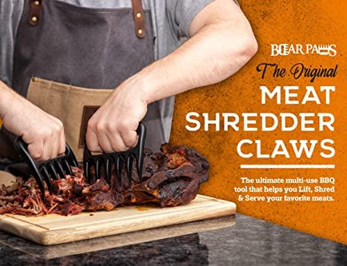 Bear Paws Bear Paws Meat Claws - The Original Meat Shredder Claws, USA Made - Easily Lift, Shred, Pull and Serve Meats - Ultra-Sharp, Ideal Meat Claws for Shredding Pulled Pork, Chicken, Beef, Turkey - Orange