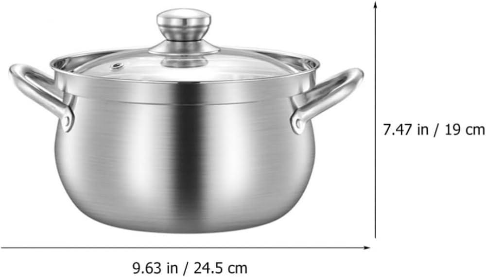 LRTYZBD LRTYZBD Stainless Steel Saucepan Stainless Steel Saucepan Stainless Steel Cookware Stockpot Induction Pot with Lid Kitchen Soup Pot Nonstick Stockpot 5L for Home Cooker Oven Pans Oven Pans