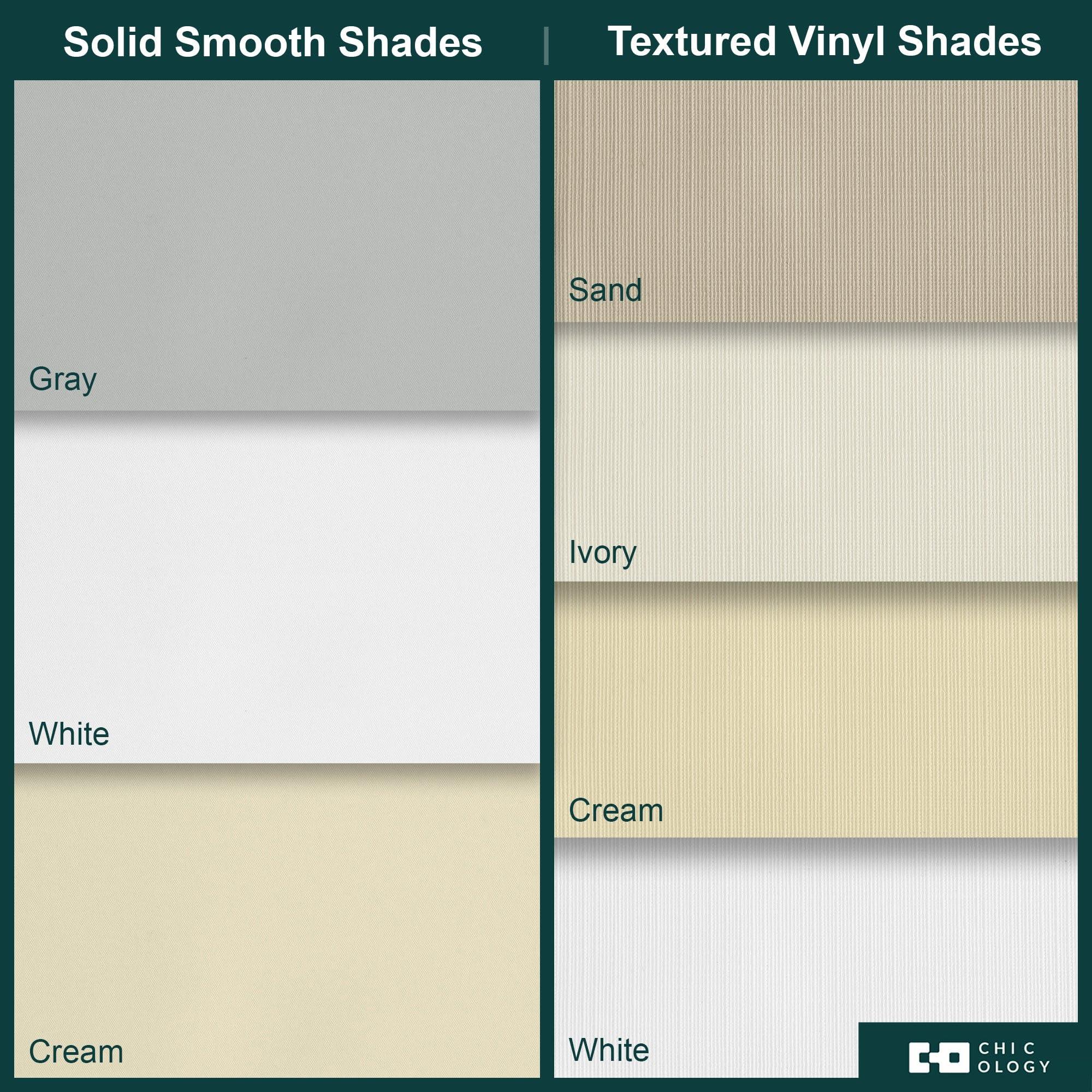 CHICOLOGY CHICOLOGY Blackout Custom Roller Shades, Cordless Blinds, Window Shades for Home, Roller Window Shades,Window Treatments, Door Blinds, Blackout Shades, Ivory Textured (Fringe), 71.5" W X 64" H