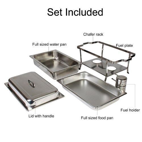 Thunder Group Thunder Group Stainless Steel Full Size Weld Chafer With Plastic Footed