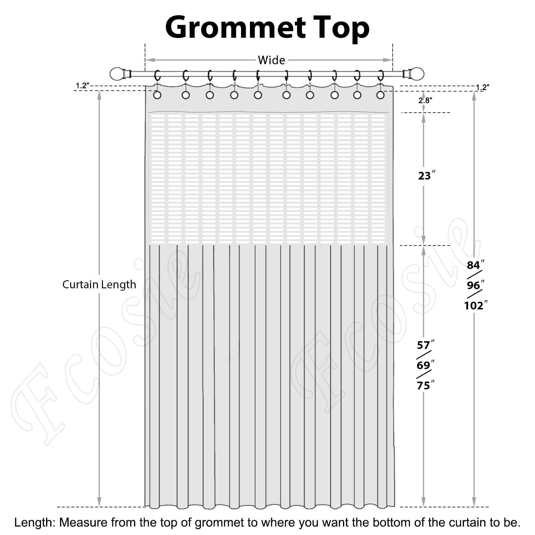 Fcosie Fcosie Hospital Grommet Curtains, 72" Wx96 L | Bean Cubicle Medical Curtain Bed Divider, 1 Panel | Medical Room Divider | Cubicle Hospiatl Curtain | Cubicle Door Privacy Curtain, 6ft Wide x 8ft Tall