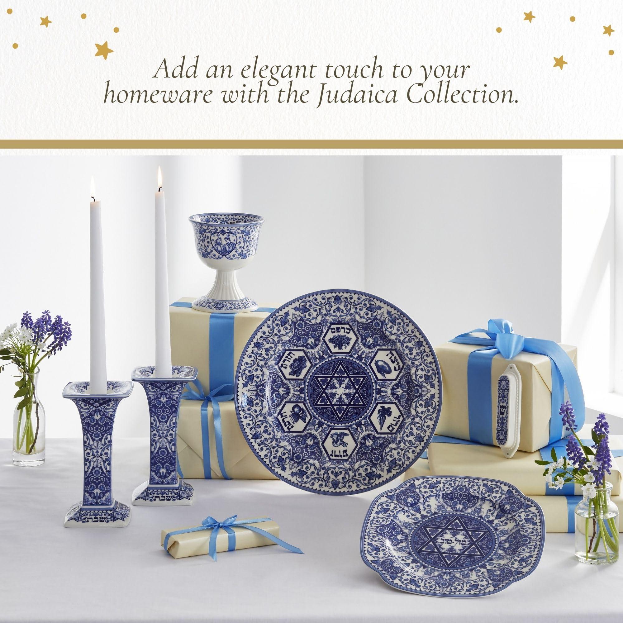 Spode Spode Judaica Passover Seder Plate | 12 Inch Round Pesach Kaarah | Made of Fine Porcelain | Dishwasher Safe