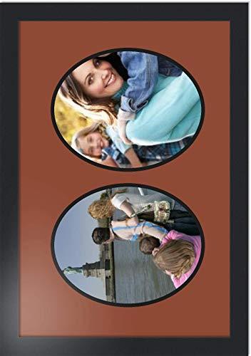 ArtToFrames ArtToFrames Collage Photo Frame Double Mat with 2 - 8x10 Openings and Satin Black Frame