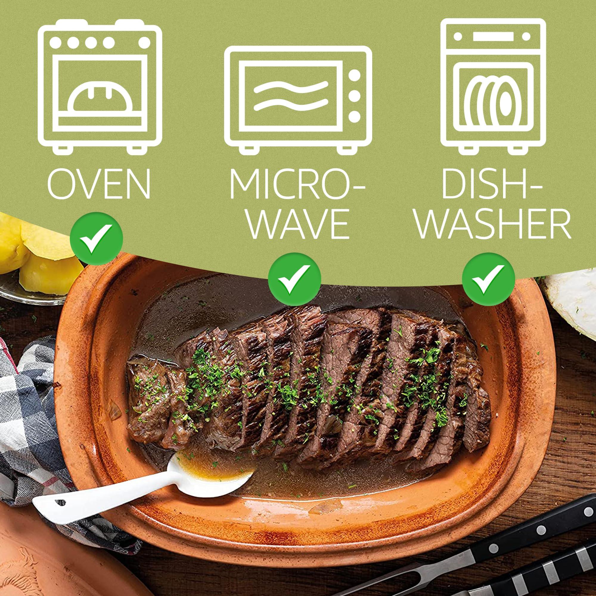 Romertopf Rmertopf 11305 Clay Roaster | Non-Stick Dutch Oven | Healthy Clay Pot Cooking | Clay Baker | Versatile Cooking Vessel - 4.2 Quart (4 Liters) For Up To 6 People