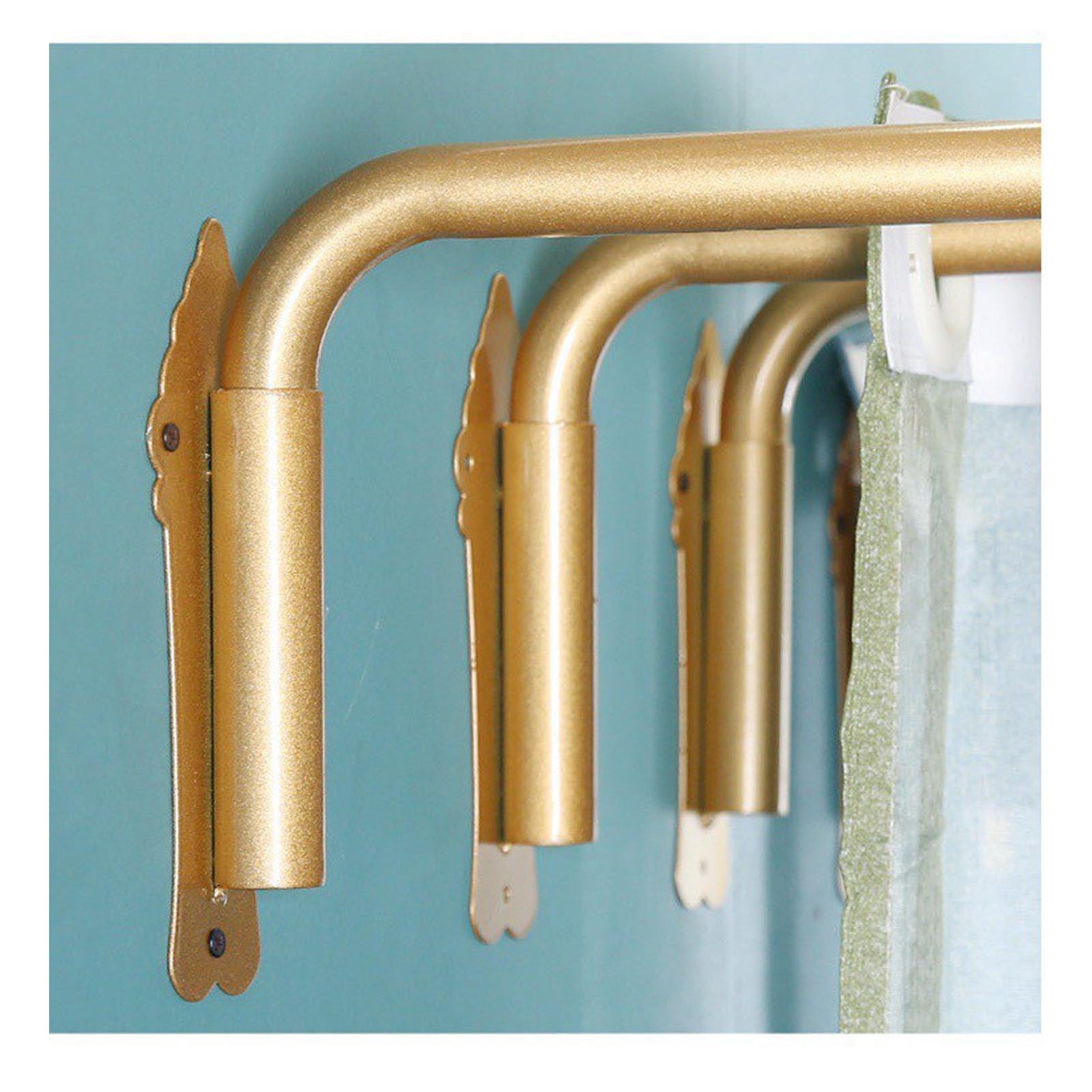 RSBFER RSBFER 2 Piece Swing Arm Curtain Rod, 180 Adjustable Heavy Duty Curtain Display Stand for Window Side Panels Front Door Store,Black,90cm/35in