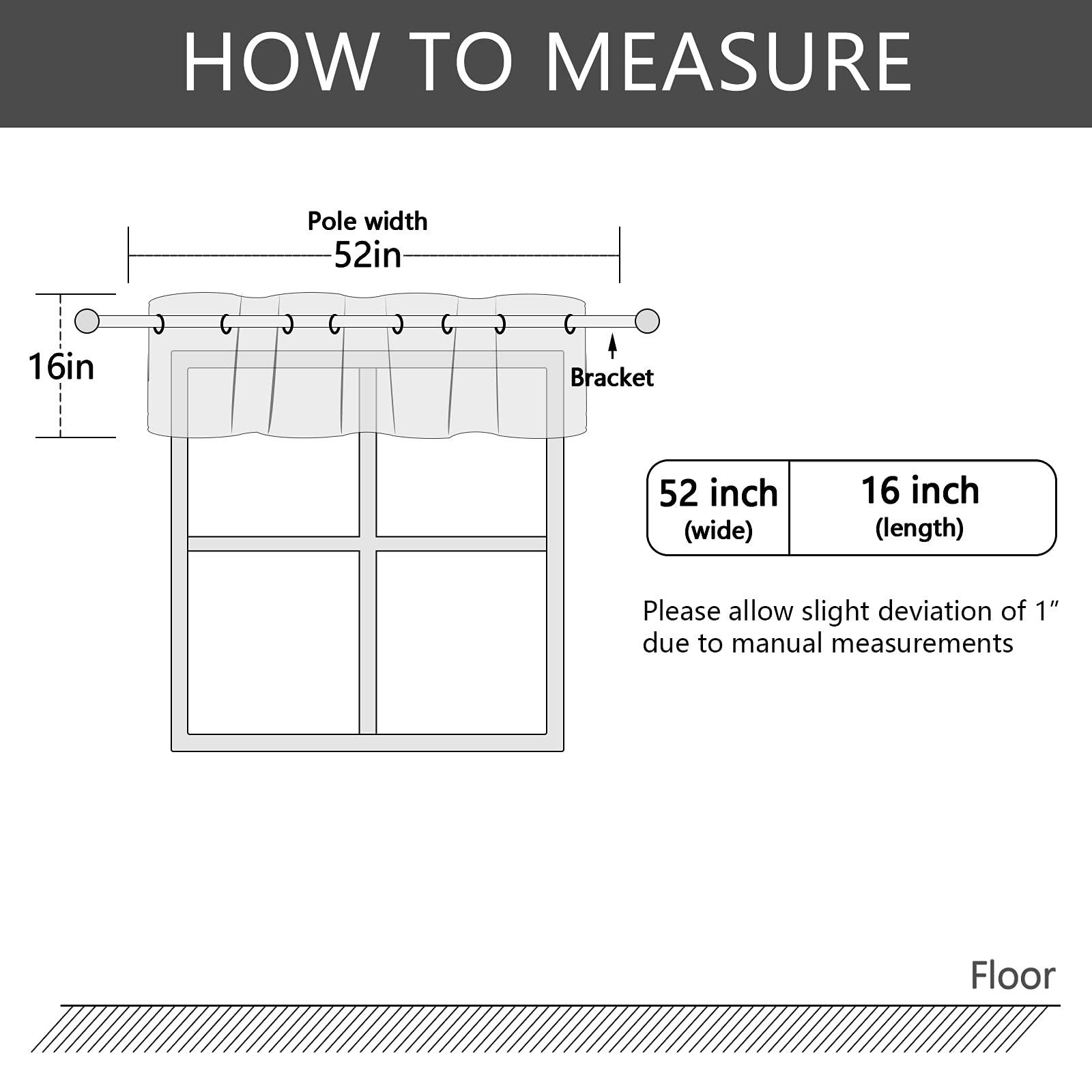 Sky Wave Sky Wave Grommet Top Blackout Curtain Valance - Window Treatment for Living Room, Kitchen. (Coffee 42 Inch Wide by 20 Inch Long- 1panel)