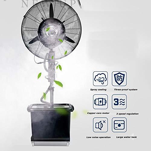 Pealihuy Pealihuy 26"/30" Misting Fan Metal Oscillating Commercial High-Velocity Outdoor indoor Mist Fan Black Industrial Cool,Cooling Fans
