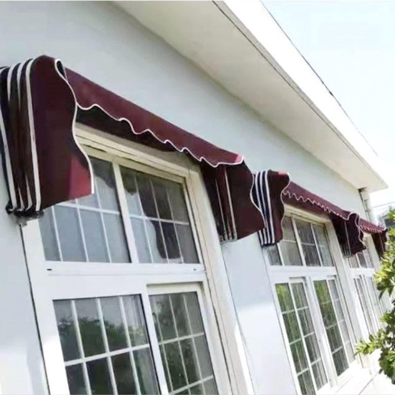 HomeLoft Basics Window Door Awning Canopy| Entry Door Front Door Awning for Sun Shutter, UV, Rain, Snow Protection,Fully Assembled(Color:Dark Green,Size:135x60x60cm)