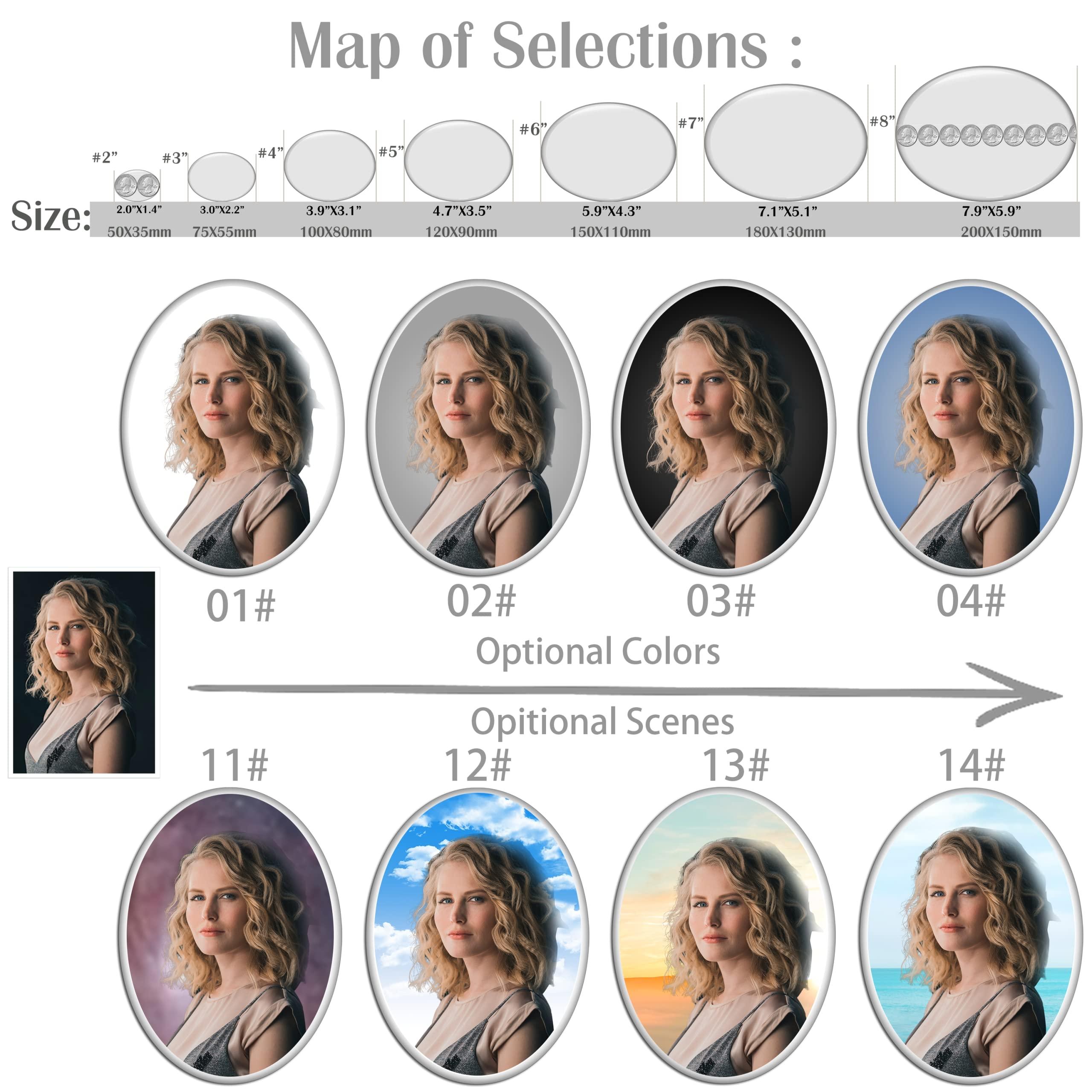 ADFSTONE Personalized Ceramic Photo for Headstone, Waterproof Picture for Grave Cemetery Tombstone Pictures Porcelain Cameo Funeral Portrait Memorial Monument Photo for Burial Stone Hanging Decorative Tiles