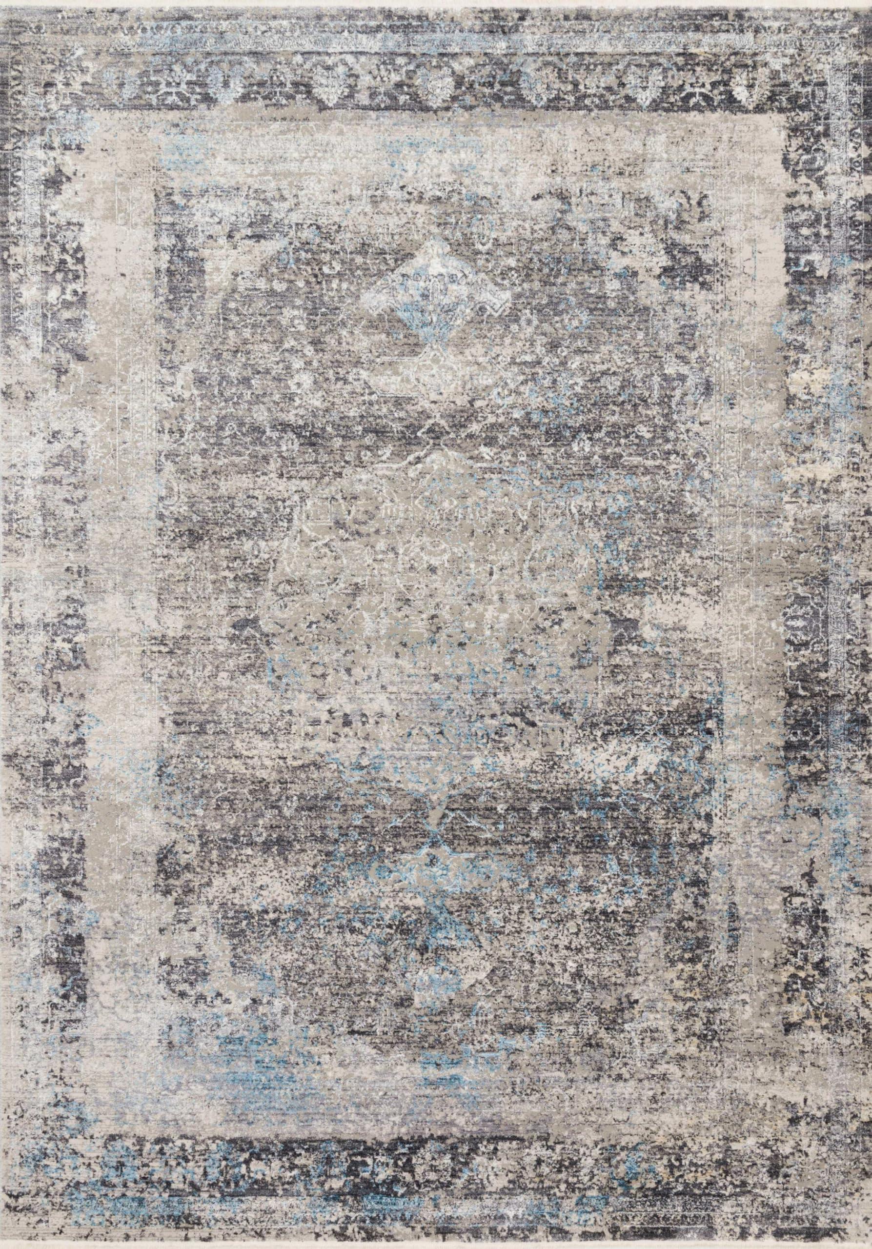 Loloi Loloi Franca Charcoal/Sky 2'-7" x 8'-0" Runner Rug