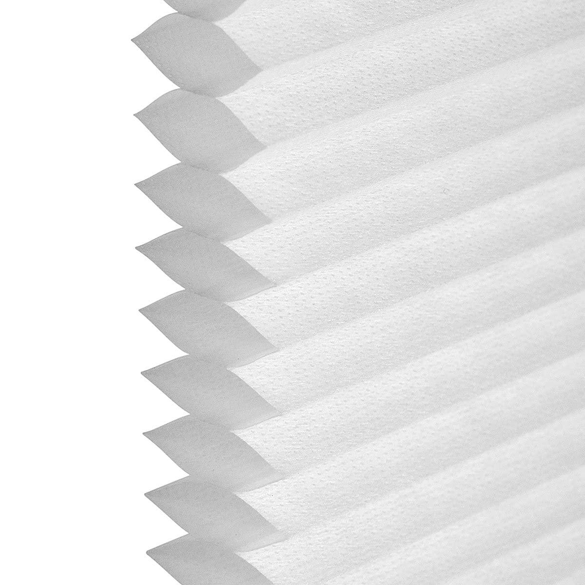 Mood MOOD Top Down Bottom Up Cellular Shades | Luxury Meets Function | Cordless, Light Filtering, Insulation, Acoustic Comfort | Honeycomb Blinds for Windows | Cool White | 60.5" Width x 48" Height