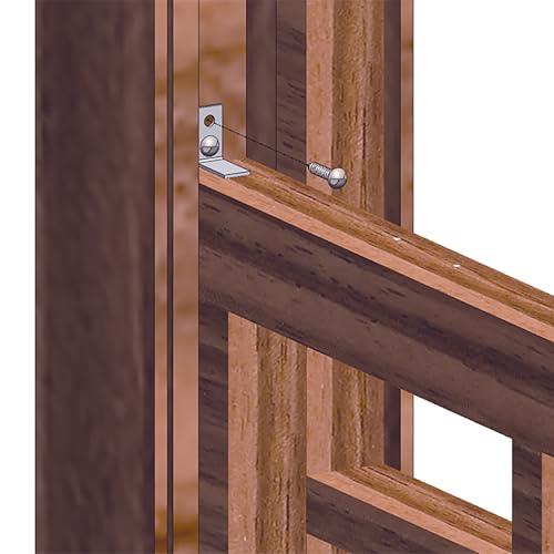 PRIME-LINE Segal S 4768 Carbon Steel Fixed 4-Bar Window Grill for Home Security and Child Safety, 21-1/4 In., White Black (1 Set)