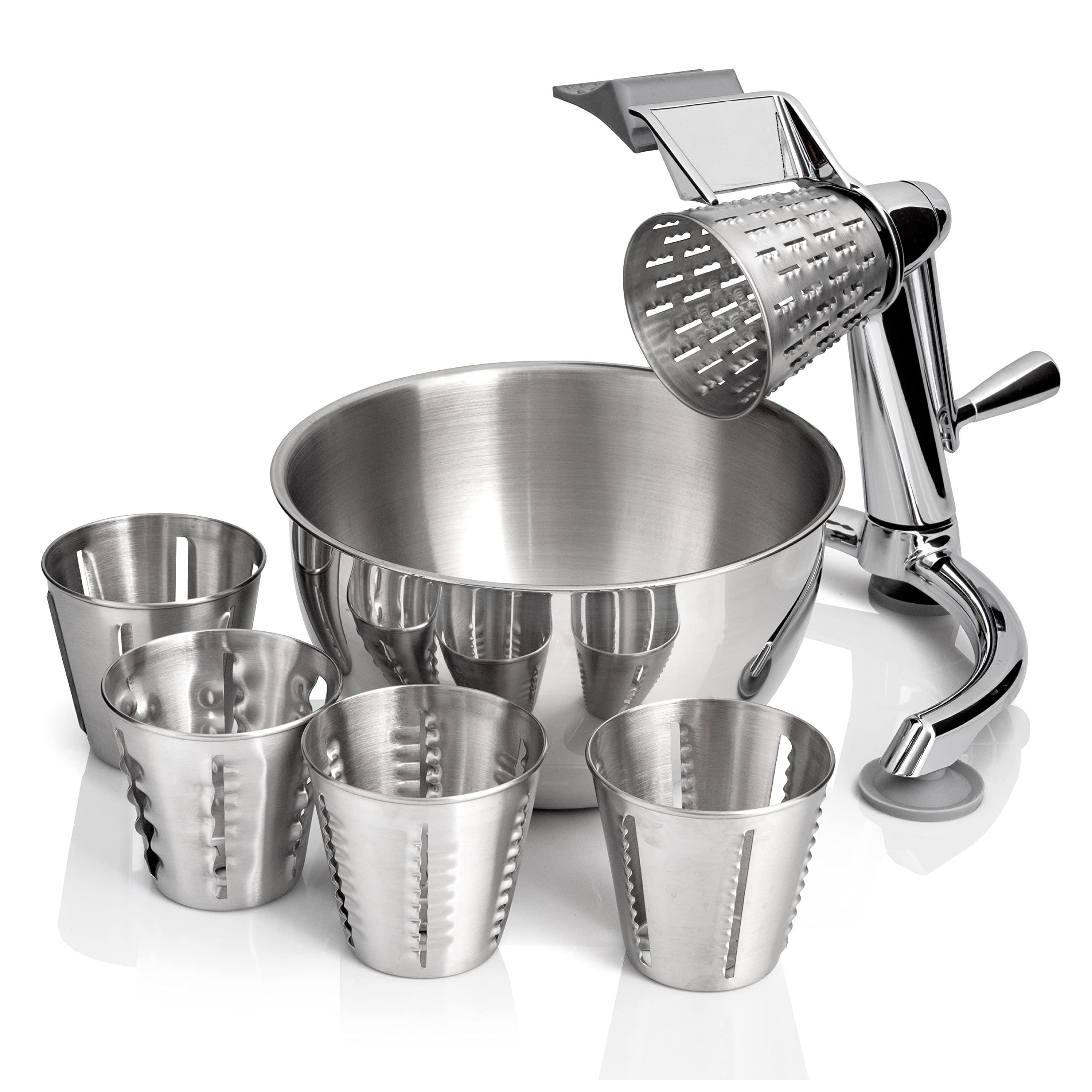 Maxam Maxam Vegetable Chopper, Dynamic Food Processor with Stainless-Steel Shredders With 5 Quart Mixing Bowl