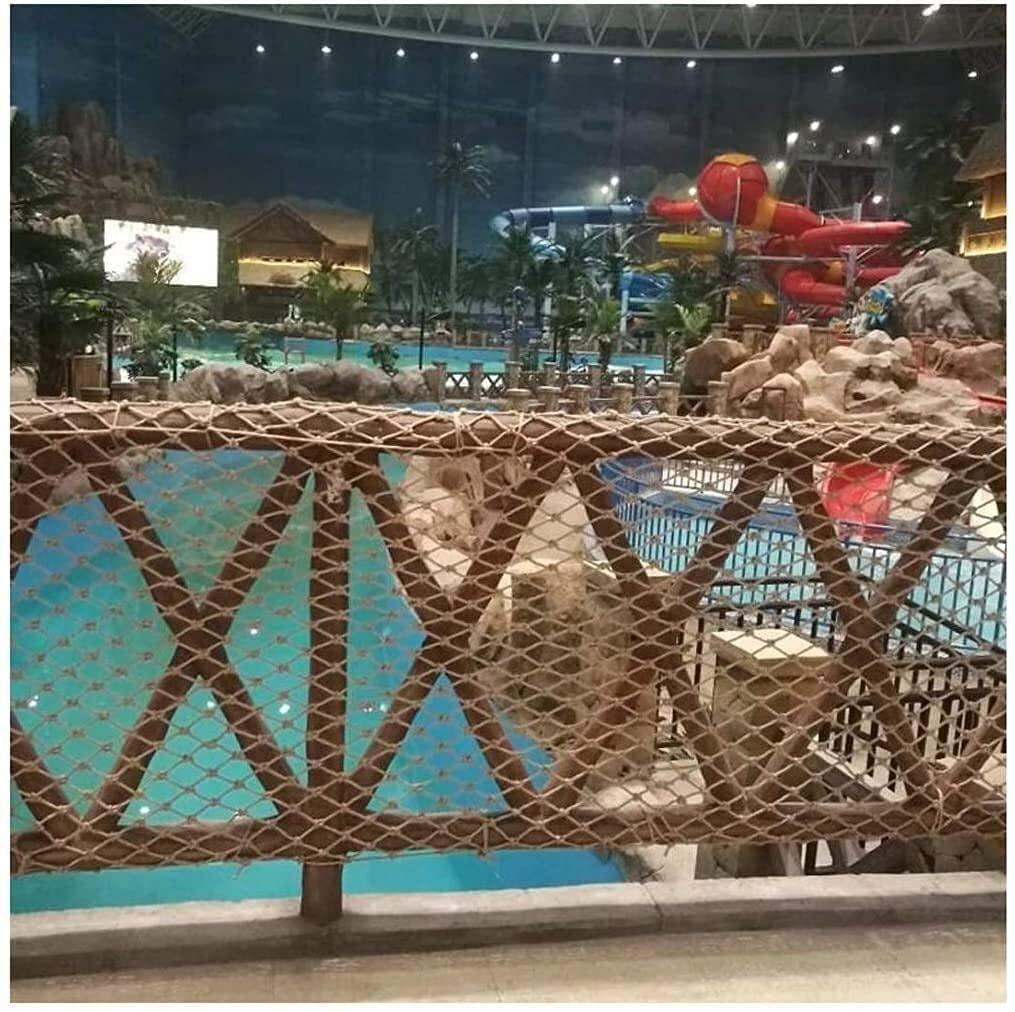 RZM RZM Heavy Duty Hemp Rope Cargo Nets - Outdoor Treehouse Fence Decor & Kids Safety Swing Rope Ladder (4 * 4m/13 * 13ft)