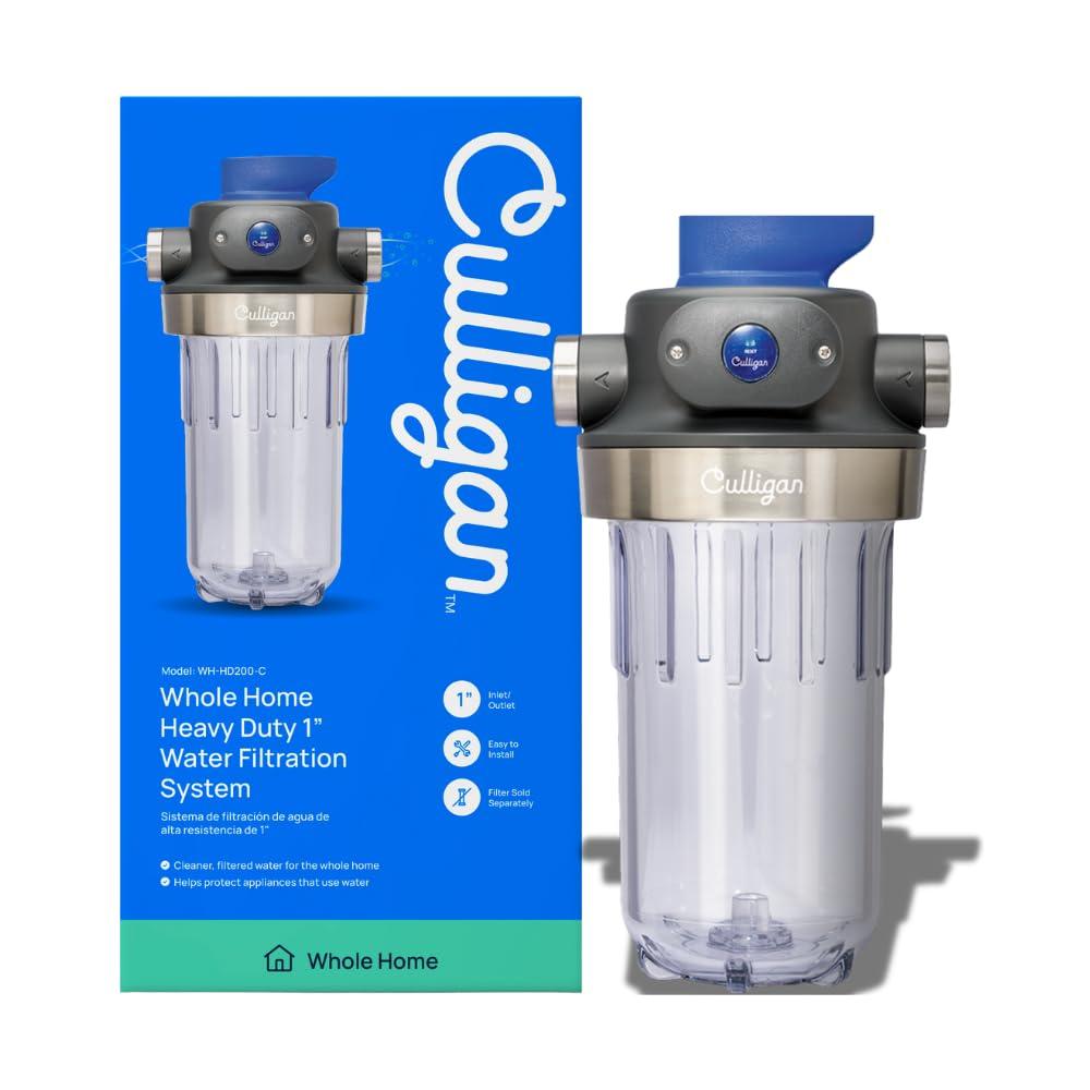 Culligan Culligan WH-HD200-C Whole House Water Filter System 1 Inlet/Outlet Improve Tap Water Taste, Remove Sediment, Protect Appliances