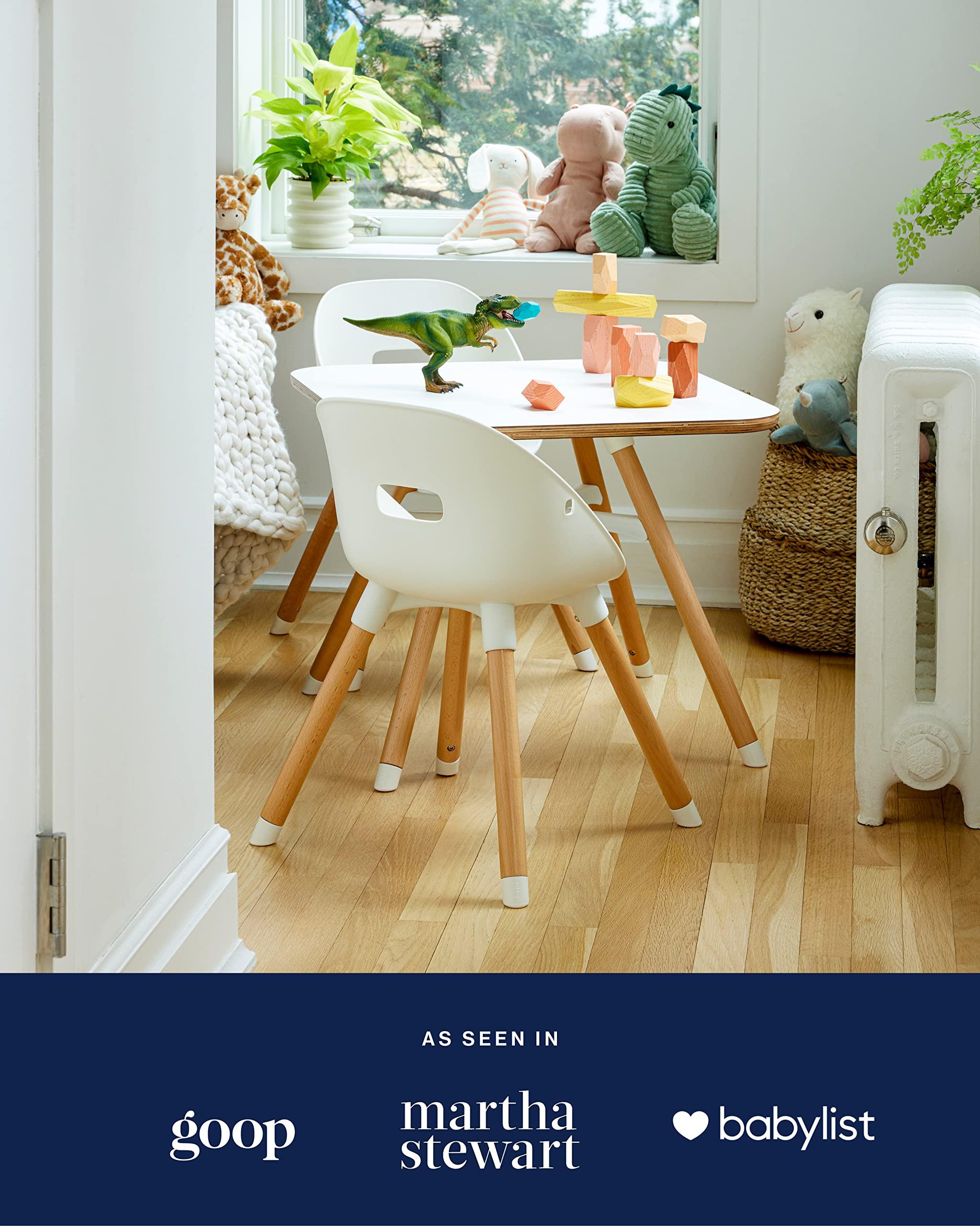 Lalo Lalo The Play Table, Wooden Preschool Table and Kids Activities Table with Easy to Clean Surface - Quick & Easy Set Up - Safe and Secure, 23 x 23 x 19 in - Natural