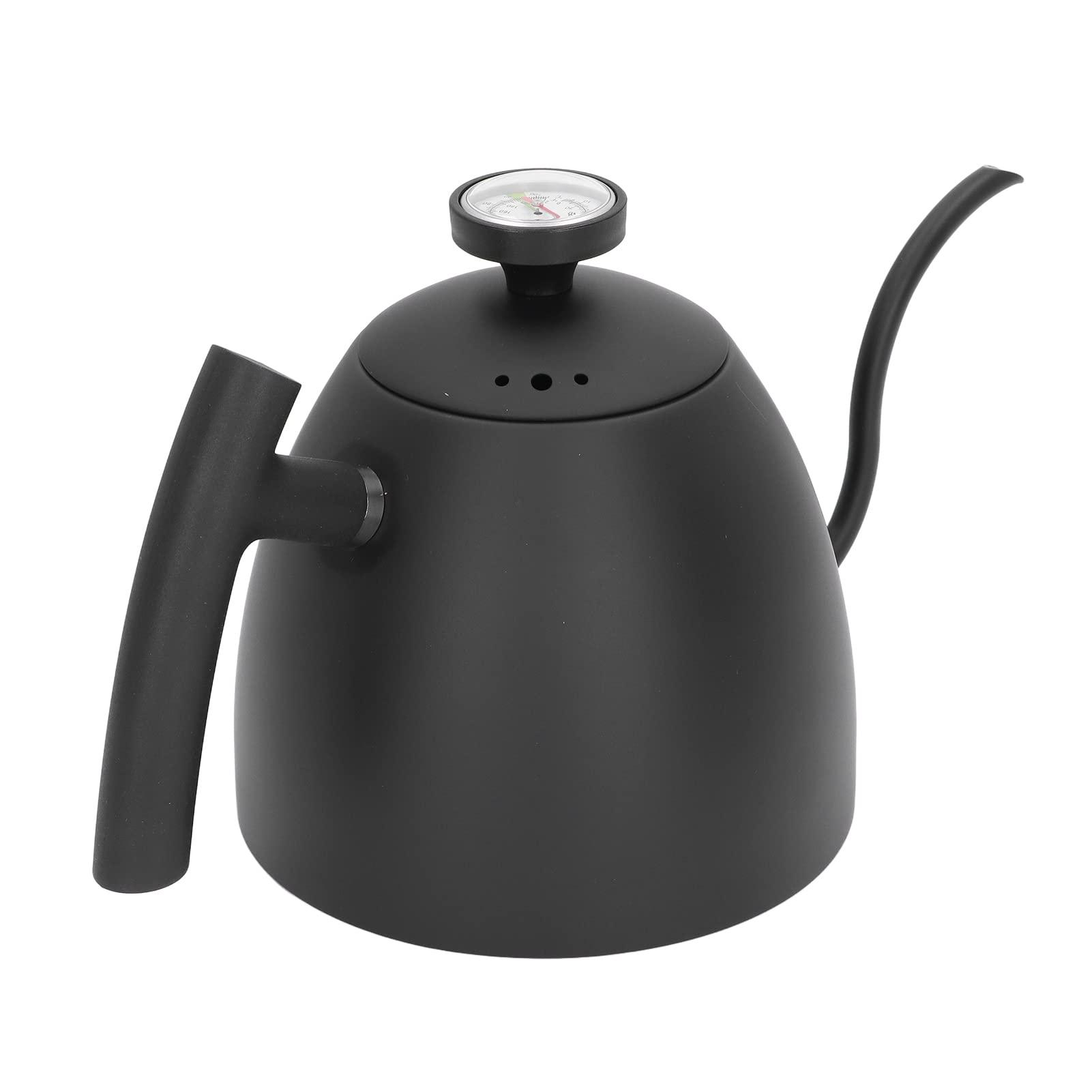 Xcello Xcello Black Gooseneck Coffee Kettle with Thermometer, 800ml Capacity, Stainless Steel, Suitable for Induction Cooktops