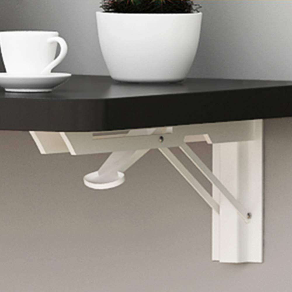 Folding Table Solid Wood Folding Dining Table, Small Apartment, Foldable Multifunctional Table, Household Invisible Dining Table, Small Dining Table, Square Table, Wall-Mounted Table, White Black Light Walnut col