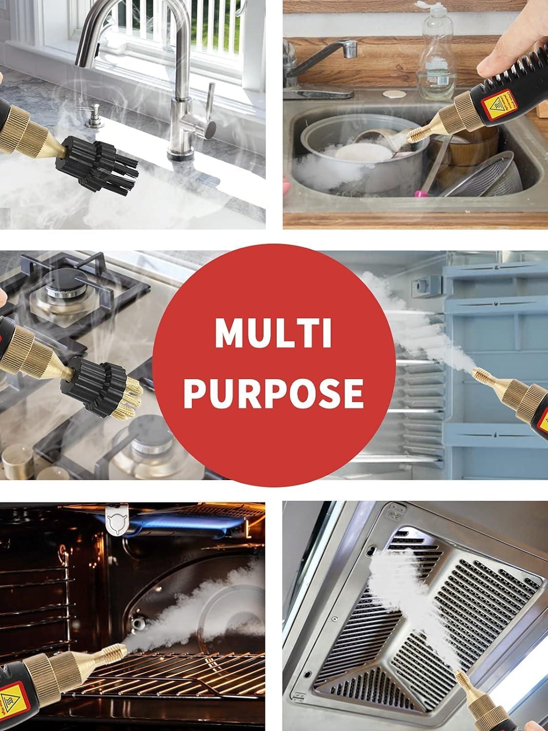 Moongiantgo Moongiantgo High Pressure Steam Cleaner, 2500W Portable High Temp Bathroom Power Steamer Cleaning Machine Steam Humidity Adjustable For Home Use Kitchen Grease Car Detailing (110V, Red)