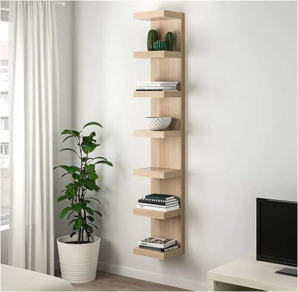 lack Lack IKEA Wall Shelf Unit,White Stained Oak Effect: Looks Like Wood [12" x 75"]
