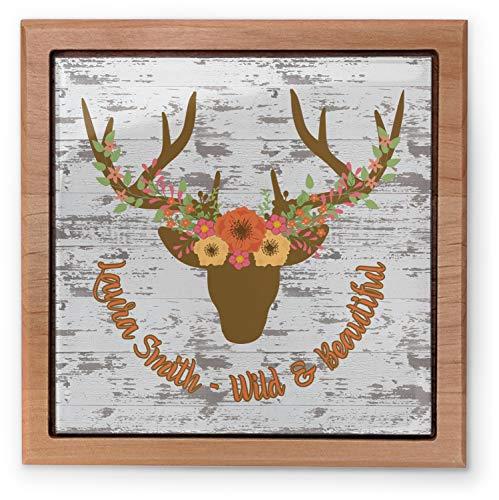 YouCustomizeIt Personalized Floral Antler Pet Urn