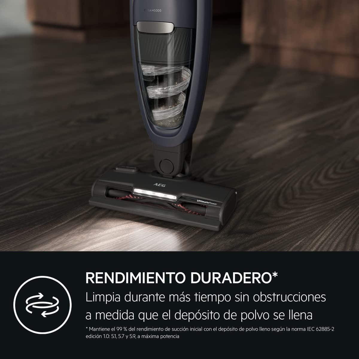 AEG AEG ULTIMATE 5000 CLEAN AS52CB21DB Cordless Vacuum Cleaner / 2-in-1 / Pleasantly Quiet 79 dB(A) / 58% Recycled Material / Up to 50 Minutes Running Time / Automatic / Freestanding / All Floors /