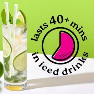 SORBOS Sorbos Edible Straws, Lemon Flavored, Sustainable, Individually Packaged, No Plastic, No Allergens, No Gluten, No PFAS, 100 Percent Biodegradable, 7.4 inches long (Pack of 200)