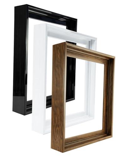 WHOLESALE ARTS AND FRAMES WHOLESALE ARTS AND FRAMES Floater Picture Frame Set of 2. 24x30 White 2-1/8\" Polystyrene Floating Frame for 0.75 1.5 1.75 Stretched Canvas Wholesaleartsframes-com 3592 Series Made in USA