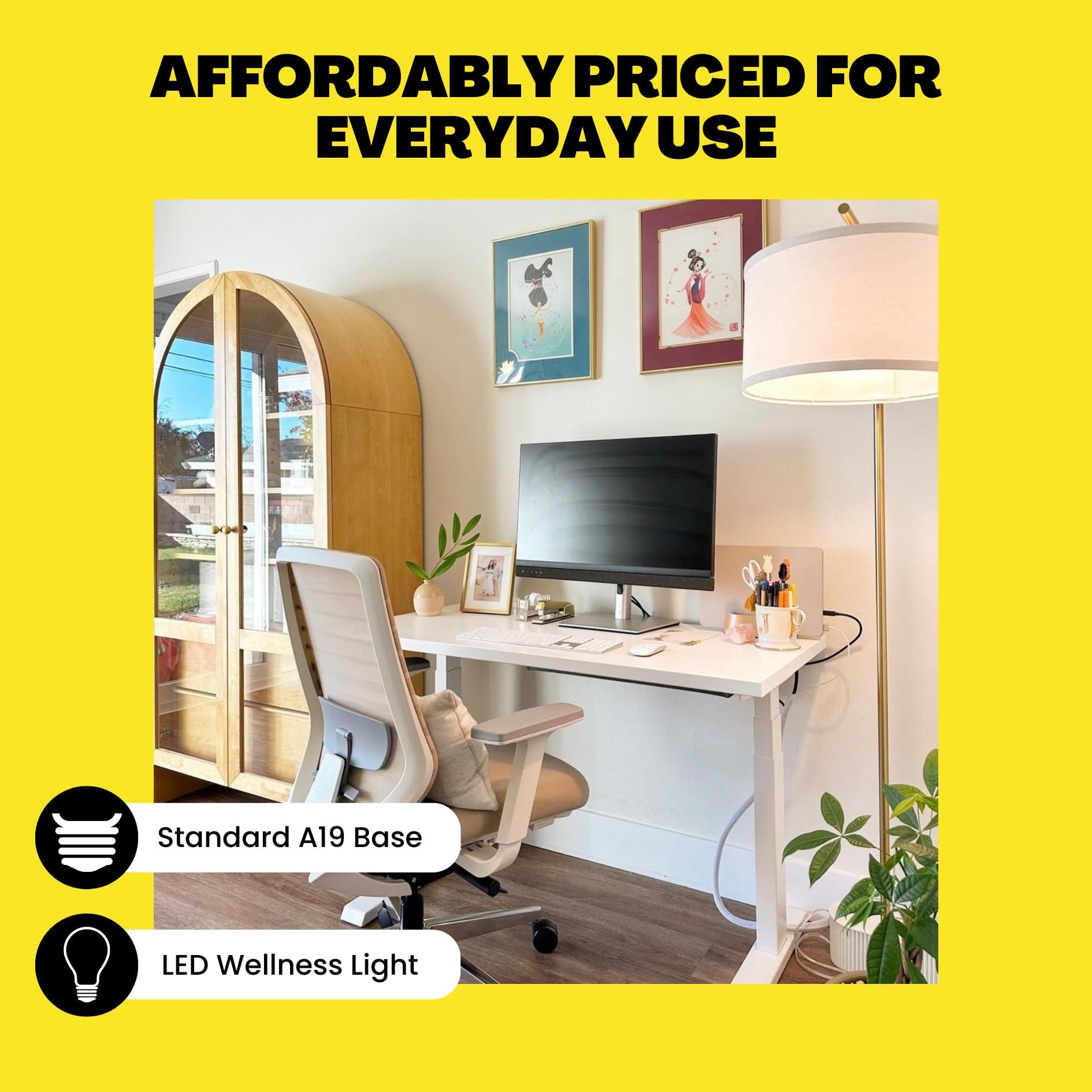 Norb Norb Everyday Sun Light Bulb - Full Spectrum Wellness Lighting with Sun-Mimicking Technology for Energy, Mood & Performance. Supports Sleep/Wake Cycles, 5000K, 9W, 2-Pack, US Based, Budget-Priced