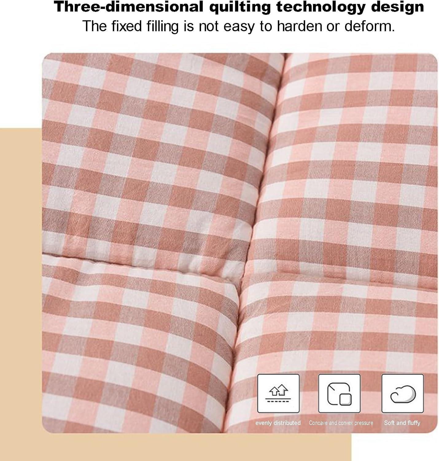 HQKZDQ Upgrade Japanese Futon Mattress,Thick Sleeping Pad Floor Mattresses,Portable Roll Up Mattress,Twin Full Queen Sofa Mattresses,Foldable Guest Bed,Travel Mattress