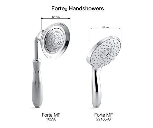 Kohler KOHLER 22165-AF Forte Multifunction Handshower, Handheld Showerhead with 3 Spray Settings, 2.5 GPM, Vibrant French Gold