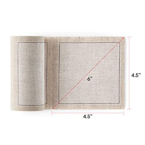 MY DRAP MY DRAP Linen Cocktail Napkins, Natural, 50 Units